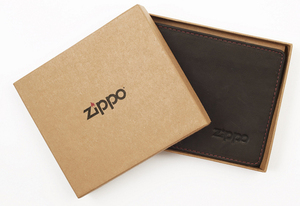 Портмоне Zippo, коричневое, натуральная кожа, 11×1,5×10 см, фото 4