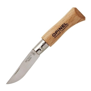 Нож Opinel №2, нержавеющая сталь, рукоять из бука, фото 2