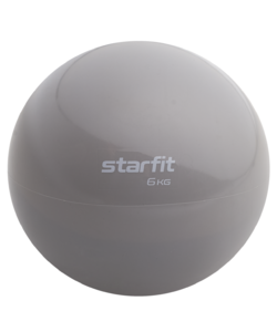 Медбол Starfit GB-703, 6 кг, тепло-серый пастель, фото 1