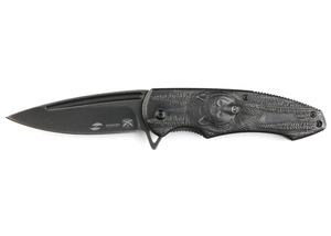 Нож Stinger, 82 мм, чёрный с медведем, фото 1
