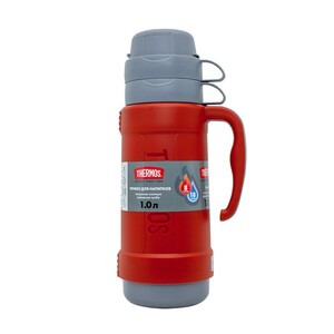 Термос THERMOS PICNIC 40 Series со стеклянной колбой 1л (красный), фото 1