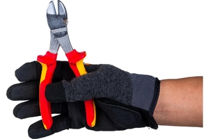Бокорезы особо мощные VDE, 180 мм, хром, 2-комп диэлектрические ручки KNIPEX KN-7406180SB, фото 5