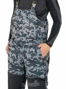 Костюм зимний Norfin DISCOVERY 3 CAMO 04 (серо-черный, размер XL), фото 10
