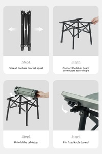 Стол туристический Naturehike Yamami Y01 складной,52х37,5х41 см, серый CNK2450JJ027-TIC, фото 3