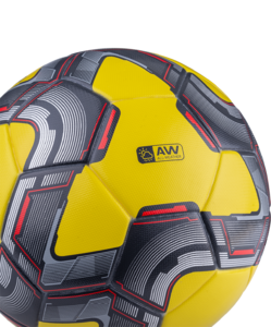 Мяч футбольный Jögel Grand №5, желтый/серый/красный, фото 4