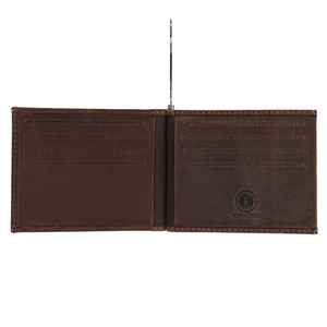 Бумажник Klondike Yukon, с зажимом для денег, коричневый, 12х1,5х9 см, фото 3