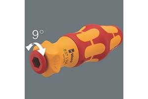Набор насадок с отвёрткой-битодержателем c трещоткой, 17 пр. Kraftform Kompakt VDE 17 RA 1 Tool Finder WERA WE-006618, фото 3