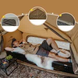 Палатка Naturehike Mountain Stream, 1-местная, алюминиевый каркас, бежевая CNK2450WS026, фото 4