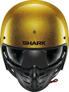 Шлем SHARK S-DRAK FIBER BLANK GLITTER Gold L, фото 3