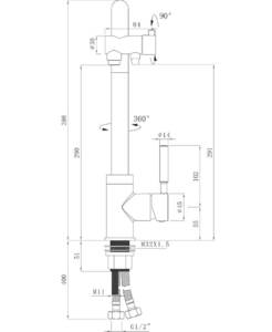 Смеситель для кухни SEAMAN Barcelone (SSL-5226-GL) Сталь Оружейная Светлая, фото 3