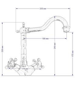 Смеситель для кухни SEAMAN Barcelone (SSL-5079-LG) Золото Светлое Сатин, фото 4