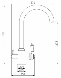 Смеситель для кухни ZORG Steel Hammer (SH 723 SATIN) Сатин, фото 2