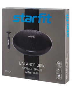 Диск балансировочный Starfit BP-104, с насосом, массажный, черный, фото 5