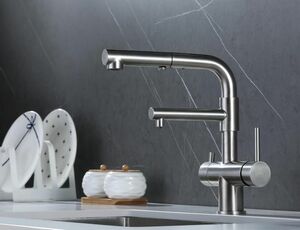 Смеситель для кухни ZORG Inox (SZR-3216) Сталь Нержавеющая, фото 6