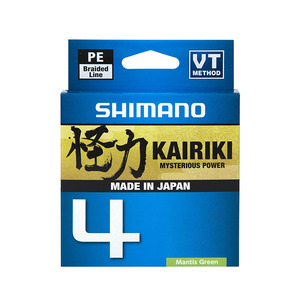 Леска плетёная SHIMANO Kairiki 4 PE 150 м зеленая 0.19 мм 11.6 кг