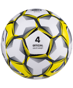 Мяч футзальный Jögel Optima №4, белый/черный/желтый, фото 3