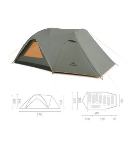 Палатка Naturehike KOTA 4, 8-местная, алюминиевый каркас, темно-зеленая CNK2550WS018, фото 5