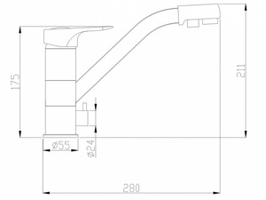 Смеситель для кухни ZORG Steel Hammer (SH 321 BLACK BR) Бронза Металл Черный, фото 2