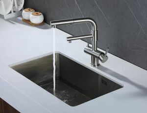 Смеситель для кухни ZORG Inox (SZR-3216) Сталь Нержавеющая, фото 7