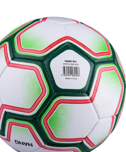 Мяч футбольный Jögel Nano №4, белый/зеленый, фото 5