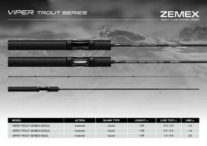 Спиннинг ZEMEX 24 VIPER TROUT SERIES 662UL 1-6 g, фото 3