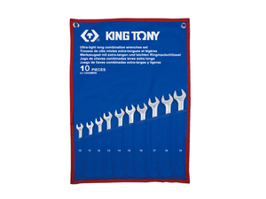 Набор комбинированных удлиненных ключей, 10-19 мм, чехол из теторона, 10 предметов KING TONY 12A0MRN, фото 1