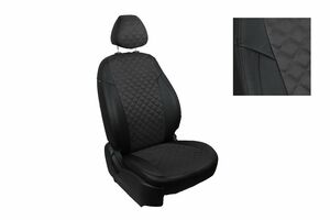 Чехлы из алькантары Ромб Seintex для Lada Granta Sedan (цельная з/кресло) 2024-н.в., фото 1