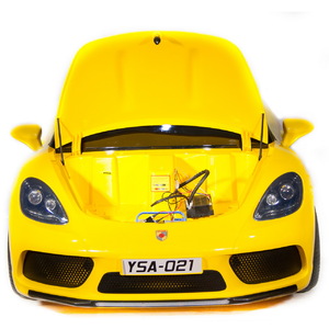 Детский автомобиль Toyland Porsche Cayman YSA021-24V (180 W) Желтый, фото 5