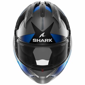 Шлем SHARK EVO GT TEKLINE Antracite/Chrome/Blue M, фото 2