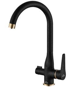 Смеситель для кухни ZORG Steel Hammer (SH 910 BLACK BR) Бронза Металл Черный, фото 1