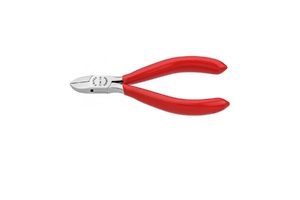 Бокорезы для электроники, округлая головка, 115 мм, обливные ручки KNIPEX KN-7701115, фото 1