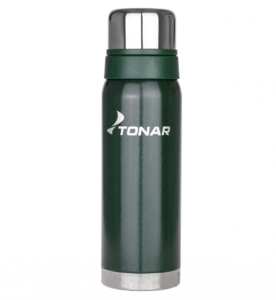 Термос (HS.TM-056-G) 750ML с ситечком зеленый (2 крышки-кружки) TONAR, фото 1