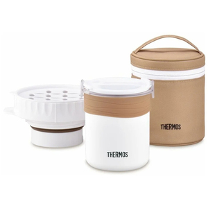 Термос для еды с чехлом и емкостью Thermos JBS-360 (0,36 литра), белый, фото 1