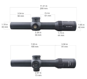 Оптический прицел Vector Optics Continental 1-6x28 Tactical FFP, сетка BDC & Wind, 34 мм, тактические барабаны, Zero Stop, азотозаполненный, с подсветкой (SCFF-31P), фото 15
