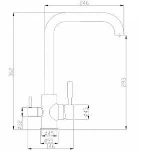 Смеситель для кухни ZORG Steel Hammer (SH 715 BLACK BR) Бронза Металл Черный, фото 2