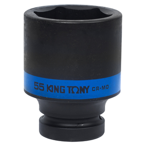 Головка торцевая ударная глубокая шестигранная 1", 55 мм KING TONY 843555M, фото 1