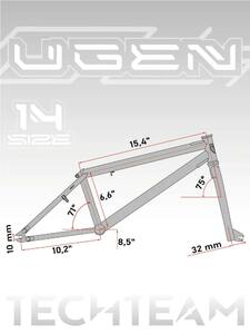 Велосипед подростковый Tech Team UGen 14" бьянчи 2026, фото 7