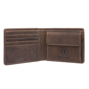Бумажник Klondike John, коричневый, 11,5x9 см, фото 3