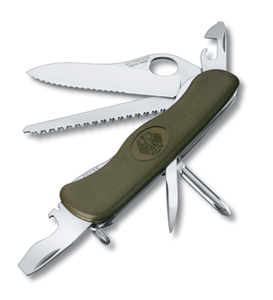 Нож Victorinox Military, 111 мм, 11 функций, зеленый