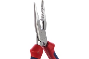 Плоскогубцы электрика для монтажа проводов, 160 мм, хром, 2-комп ручки KNIPEX KN-1305160, фото 2