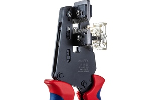 Стриппер прецизионный со сменными фасонными ножами KNIPEX KN-121206, 0.14-0.25/0.75/1.5/2.5/4/6 мм², длина 195 мм, фото 4