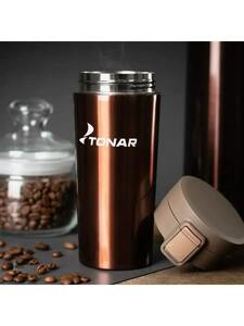 Термос-кружка TONAR  кофейный 400ML (HS.TMК-02), фото 1