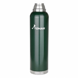 Термос (HS.TM-059-G) 1600ML с ситечком зеленый (2 крышки-кружки) TONAR, фото 3