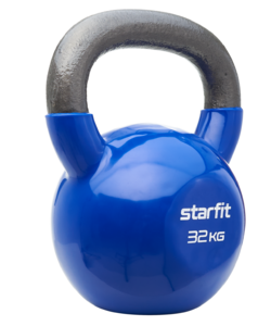 Гиря виниловая Starfit DB-401, 32 кг, темно-синий, фото 2