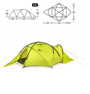 Палатка Naturehike Igloo Alpine, 2-местная, жёлтая NH19ZP012-LI, фото 2