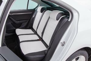 Чехлы из экокожи Seintex для Citroen C4 II Sedan белый 2010-2022, фото 3