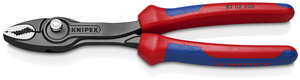 TwinGrip клещи с фронтальным и боковым захватами, зев 4-22 мм, длина 200 мм, 2-комп ручки, SB KNIPEX KN-8202200SB, фото 1
