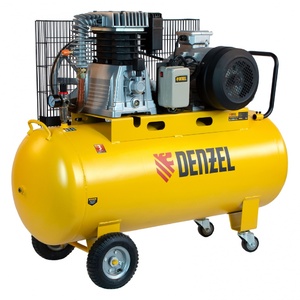 Компрессор воздушный, ременный привод BCI5500-T/200, 5.5 кВт, 200 литров, 850 л/мин Denzel, фото 1
