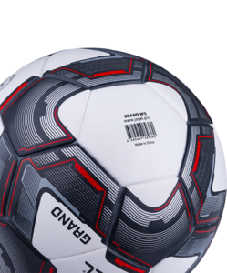 Мяч футбольный Jögel Grand №5, белый/серый/красный, фото 6